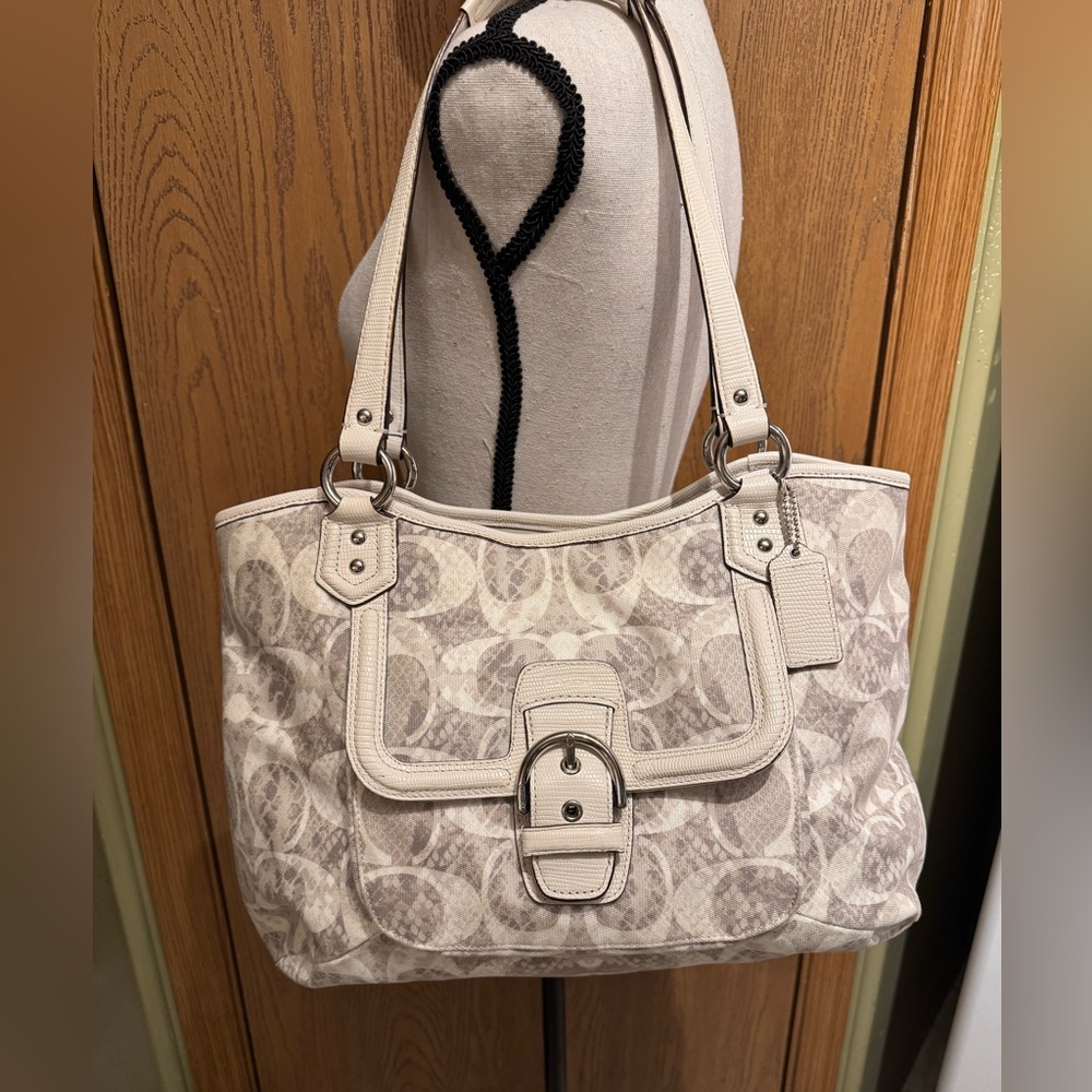 COACH CAMPBELL SNAKE C PRINT CARRYALL